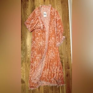 Vintage Velvet and Marabou Robe